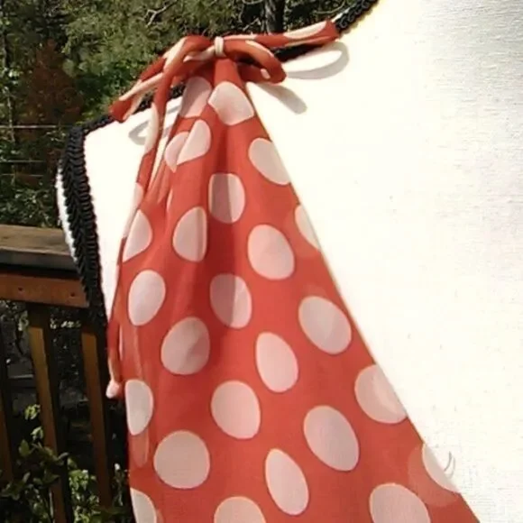 🎆Host Pick🎆🎉🎊Connected ORANGE Polka Dot Dress - Picture 8 of 8